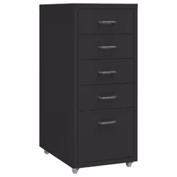Schedario Mobile Nero 28x41x69 cm in Metallocod mxl 130097