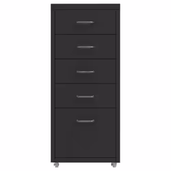 Schedario Mobile Nero 28x41x69 cm in Metallocod mxl 130097