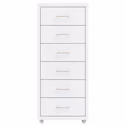 Schedario Mobile Bianco 28x41x69 cm in Metallocod mxl 130103 - Vista aggiuntiva 2