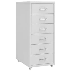 VidaXL 335917 schedario e accessori Metallo Grigio