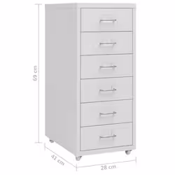 VidaXL 335917 schedario e accessori Metallo Grigio - Vista aggiuntiva 8