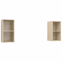 vidaXL Mobile TV a Parete 2 pz Rovere Sonoma in Truciolato - Vista aggiuntiva 2
