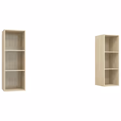 vidaXL Mobile TV a Parete 2 pz Rovere Sonoma in Truciolato - Vista aggiuntiva 2
