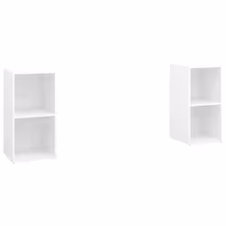 vidaXL Mobili Porta TV 2 pz Bianco 72x35x36,5 cm in Legno Multistrato - Vista aggiuntiva 2