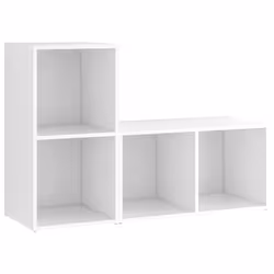 vidaXL Mobili Porta TV 2 pz Bianco 72x35x36,5 cm in Legno Multistrato - Vista aggiuntiva 2