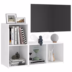 vidaXL Mobili Porta TV 2 pz Bianco 72x35x36,5 cm in Legno Multistrato - Vista aggiuntiva 3