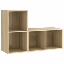 vidaXL Mobili TV 2 pz Rovere Sonoma 72x35x36,5 cm in Legno Multistrato - Vista aggiuntiva 2