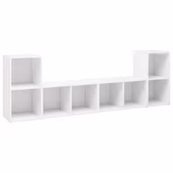 vidaXL Mobili Porta TV 4 pz Bianco 72x35x36,5 cm in Legno Multistrato - Vista aggiuntiva 2