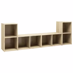 vidaXL Mobili TV 4 pz Rovere Sonoma 72x35x36,5 cm in Legno Multistrato - Vista aggiuntiva 2