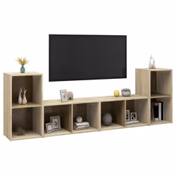 vidaXL Mobili TV 4 pz Rovere Sonoma 72x35x36,5 cm in Legno Multistrato - Vista aggiuntiva 3