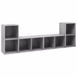 vidaXL Mobili TV 4 pz Grigio Cemento 72x35x36,5cm in Legno Multistrato - Vista aggiuntiva 2