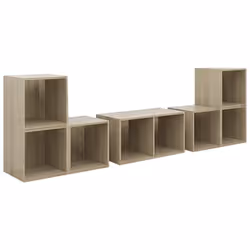 vidaXL Set Mobile TV 6 pz Rovere Sonoma in Legno Multistrato - Vista aggiuntiva 2