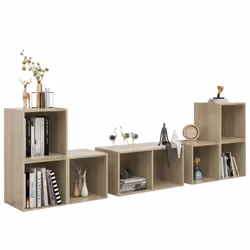 vidaXL Set Mobile TV 6 pz Rovere Sonoma in Legno Multistrato - Vista aggiuntiva 3