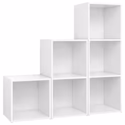 vidaXL Set Mobili Porta TV 3 pz Bianco in Legno Multistrato - Vista aggiuntiva 2