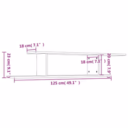 VidaXL 806993 scaffale Legno Grigio - Vista aggiuntiva 6