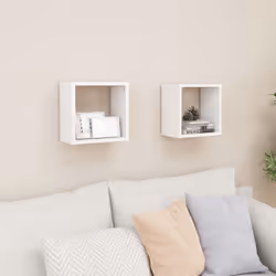 Questo set di mensole a cubo da parete, caratterizzato da un design funzionale, è pensato per essere il punto focale del vost ...
