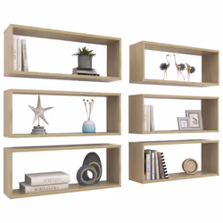 vidaXL Mensole Parete a Cubo 6pz Rovere Sonoma 60x15x23 cm Multistrato - Vista aggiuntiva 3