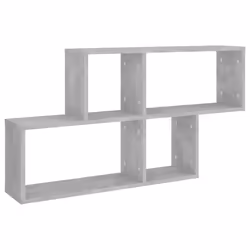 vidaXL Scaffale a Parete Grigio Cemento 100x18x53 cm Legno Multistrato - Vista aggiuntiva 2