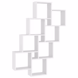 Mensola Parete a Cubo Bianca 90x15x119 cm in Legno Multistratocod mxl 79712 - Vista aggiuntiva 2