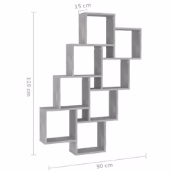VidaXL 807182 scaffale Legno Grigio - Vista aggiuntiva 6