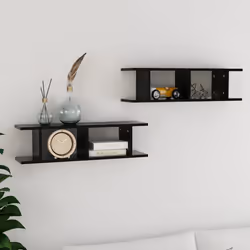 VidaXL 807188 scaffale Legno Nero