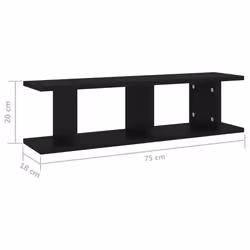 VidaXL 807188 scaffale Legno Nero - Vista aggiuntiva 6