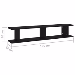 VidaXL 807206 scaffale Legno Nero - Vista aggiuntiva 4
