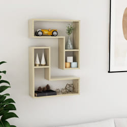 vidaXL Mensole a Muro 2 pz Rovere Sonoma 50x15x50 cm Legno Multistrato