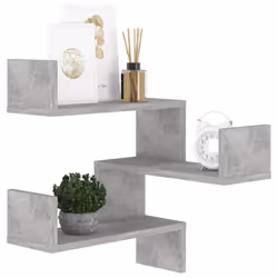 VidaXL 807231 scaffale Legno Grigio - Vista aggiuntiva 4