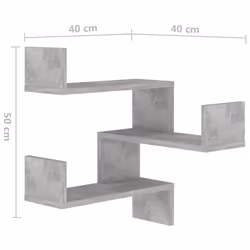 VidaXL 807231 scaffale Legno Grigio - Vista aggiuntiva 8