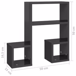 VidaXL 807249 scaffale Legno Grigio - Vista aggiuntiva 8