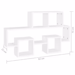 VidaXL 807250 scaffale Truciolare Bianco - Vista aggiuntiva 6
