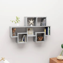 Mensola da parete cubica moderne con 5 scomparti disponibili vari colori colore : Cemento