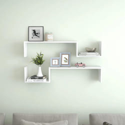 Mensole a Muro 2 pz Bianche 100x15x20 cm in Legno Multistrato Vidaxl 74919