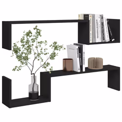 VidaXL 807269 scaffale Legno Nero - Vista aggiuntiva 4