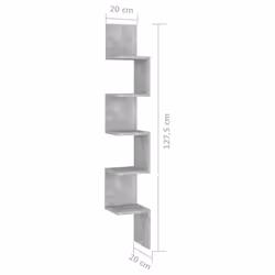 VidaXL 807281 scaffale Legno Grigio - Vista aggiuntiva 8