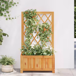 vidaXL Letto Rialzato da Giardino con Graticcio in Massello di Acacia - Vista aggiuntiva 3