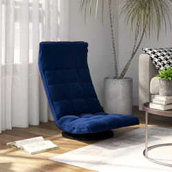 Vidaxl - Sedia da Pavimento Girevole Blu in Velluto 415195