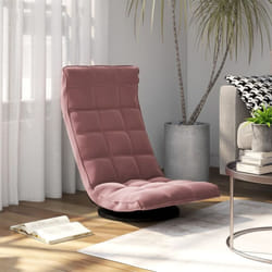 Vidaxl - Sedia da Pavimento Girevole Rosa in Velluto 890816