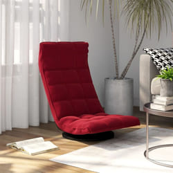 Vidaxl - Sedia da Terra Girevole Rosso Vino in Velluto 391528