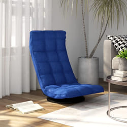 Sedia da Pavimento Girevole Blu in Tessuto Vidaxl 833270