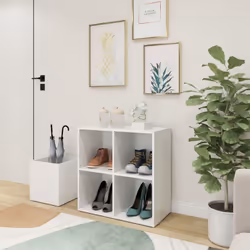Tenete le scarpe ben organizzate e create un ambiente ordinato con questa elegante scarpiera da ingresso! È realizzata in leg ...