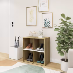 Tenete le scarpe ben organizzate e create un ambiente ordinato con questa elegante scarpiera da ingresso! È realizzata in leg ...