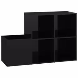 vidaXL Scarpiera Ingresso Nero Lucido 105x35,5x70cm Legno Multistrato - Vista aggiuntiva 2