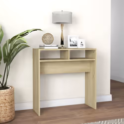 vidaXL Tavolino Consolle Rovere Sonoma 78x30x80cm in Legno Multistrato - Vista aggiuntiva 3