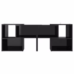 vidaXL Mobile Porta TV Nero Lucido 104x30x52 cm in Legno Multistrato - Vista aggiuntiva 3