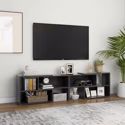 Aggiungete un tocco di eleganza e praticità al vostro arredamento grazie a questo elegante mobile TV! Realizzato in truciolat ...