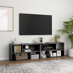 Vidaxl - Mobile Porta tv Grigio Lucido 149x30x52 cm in Legno Multistrato
