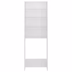 vidaXL Mobile per Lavatrice Bianco Lucido 64x24x190 cm - Vista aggiuntiva 3