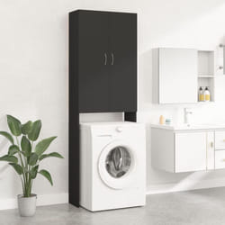 Mobile per Lavatrice Nero 64x25,5x190 cm Vidaxl 64392
